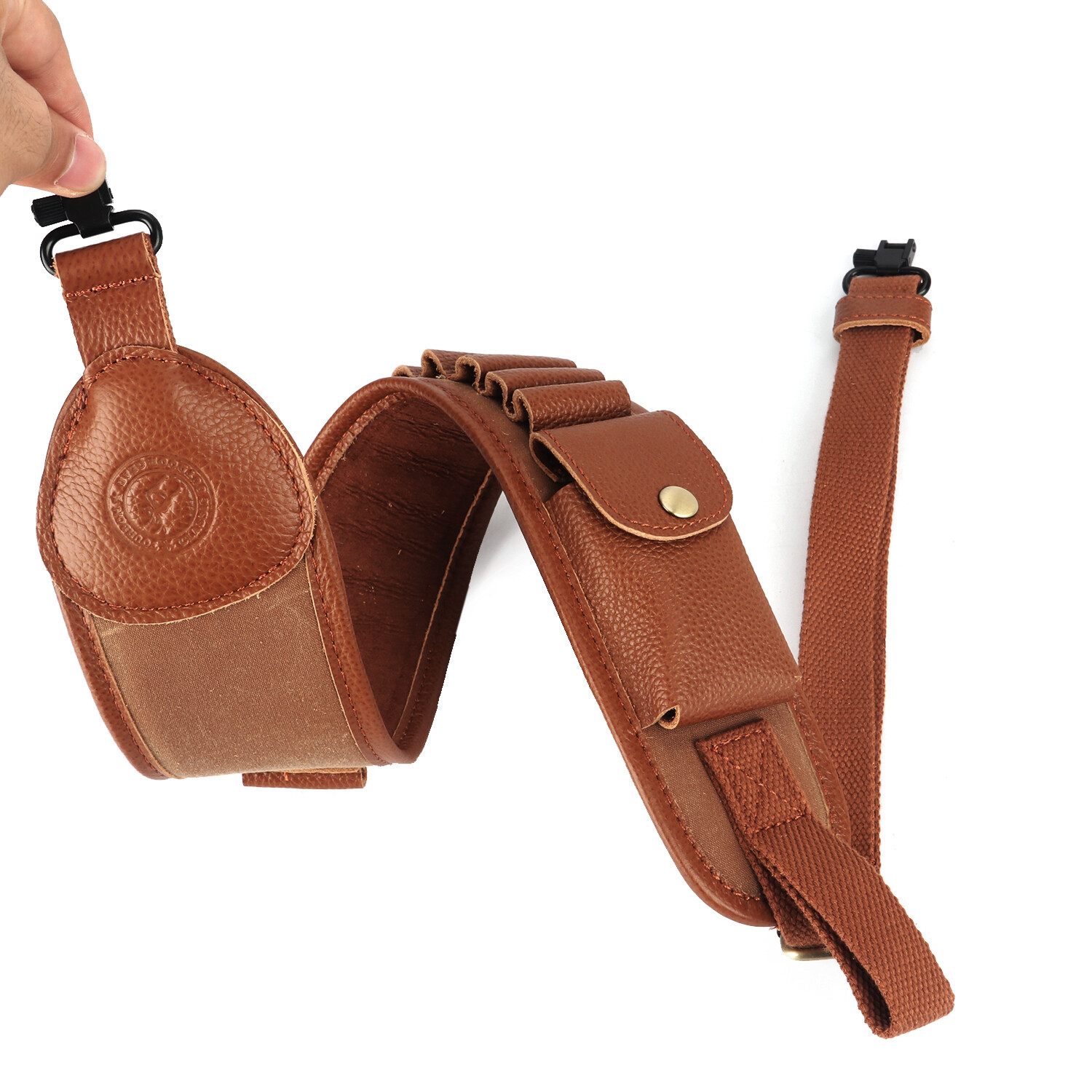 Tourbon Rifle Sling Ammo Holder Bullet Pouch Finger Rest Strap 2 Types