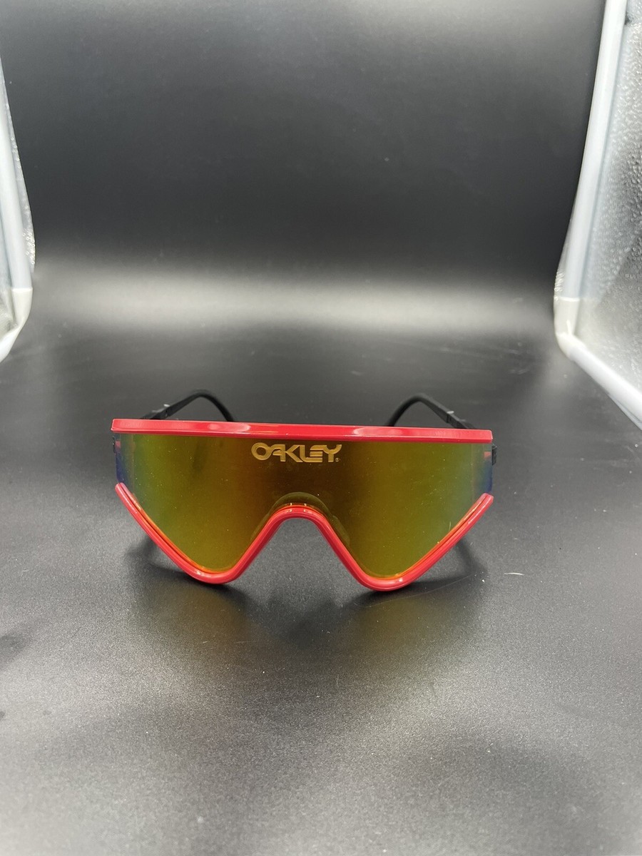 Oakley Collector Eyeshade Red-Black w/ Fire Iridium Lenses | eBay