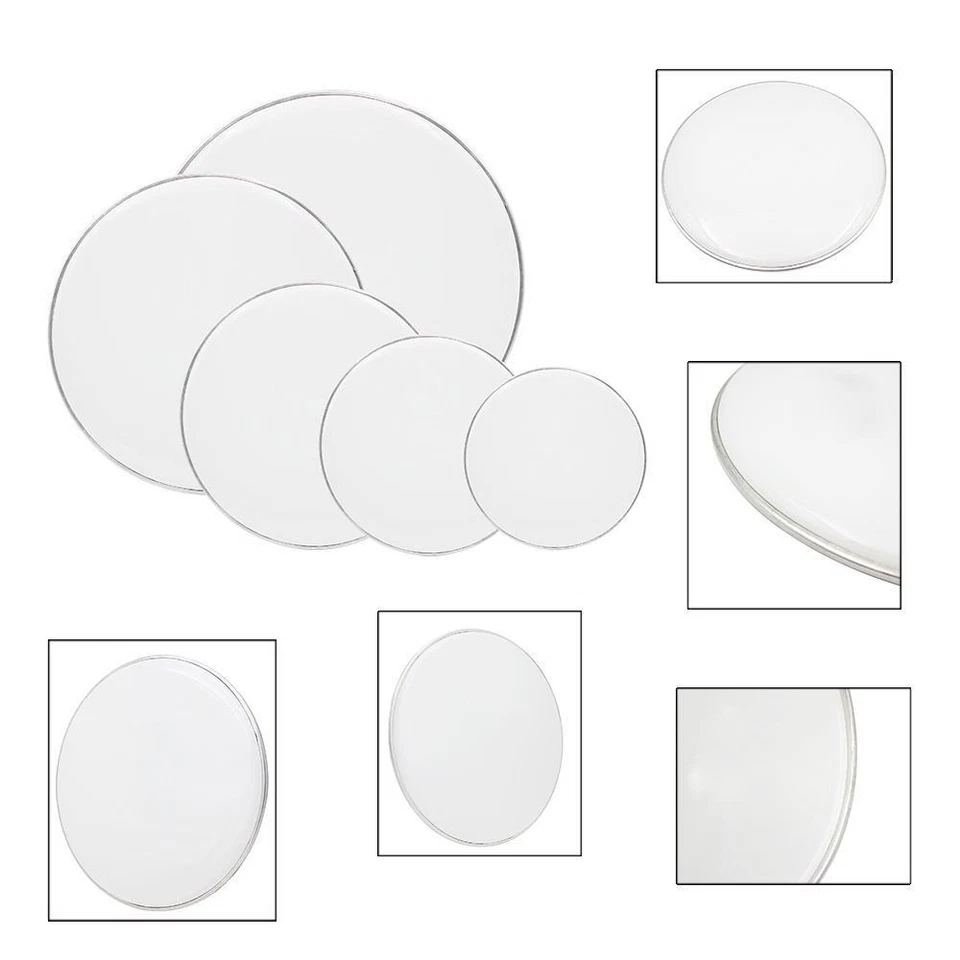 PET White Drum Head Pack Standard - 22", 16", 14", 13", 12"