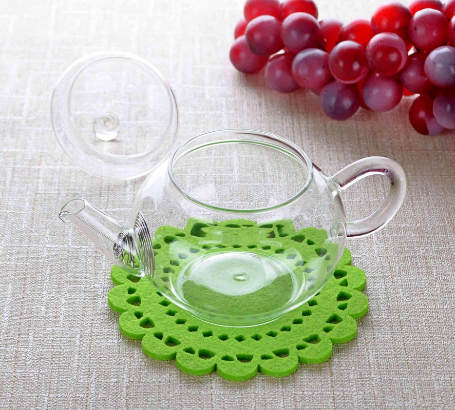 Miniature Tea Set One Pot Two Cups Heat Resistant Glass Teapot Teacup Set - Image 3 of 4