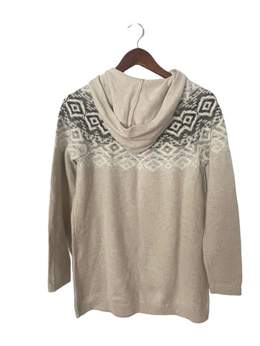 J.Jill Sweater size XS Fair Isle hooded tunic NEW - Picture 2 of 2