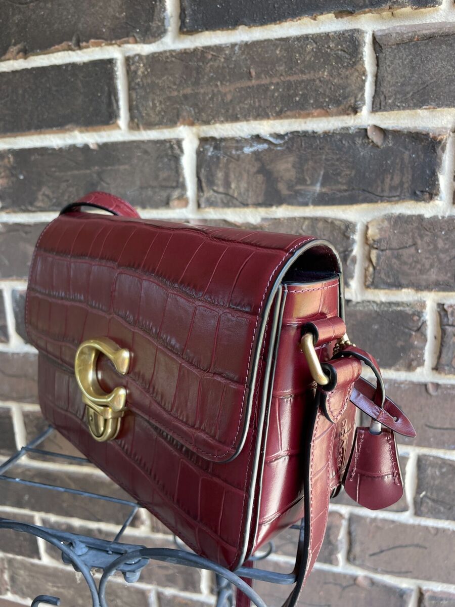 NWT $495 Coach Studio Shoulder Bag Brass Wine Crocodile NWT $495 Coach Studio Shoulder Bag Brass Wine Crocodile