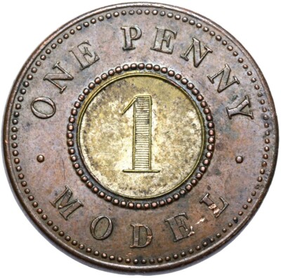 時計 penny Great Britain - Queen Victoria 1 Penny Pence 1844 ONE PENNY MODEL