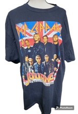 Def Leppard Journey Band T-Shirt 2018 Size 2X 2 Sides Black Rock Tour