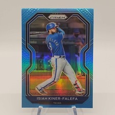 2021 Panini Prizm Carolina Blue Prizm #15 Isiah Kiner-Falefa Texas Rangers