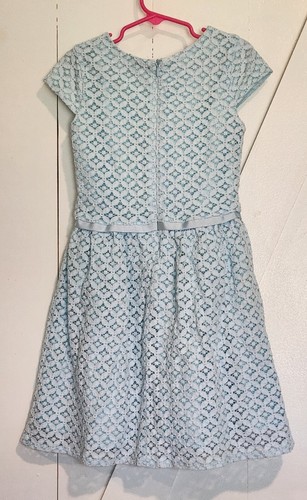 Carter's Girls Eyelet / Lace Light Blue Dress Short Sleeves Size 6 - Picture 2 of 20