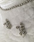 Vintage Crystal  Glass Rhinestone Princess Necklace Earrings Bracelet Set — photo 5