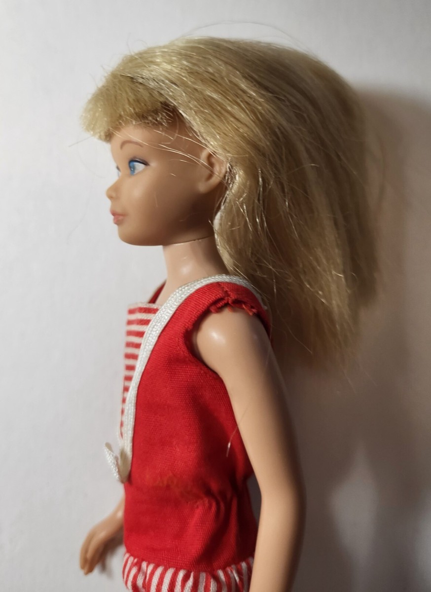 Poupée Skipper Mattel 1963 – Petite Sœur De Barbie – Originale Avec Vêtements – Japon