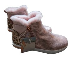NWT Skechers Pink Sparkle Shoutouts Sneaker Booties Sz 3