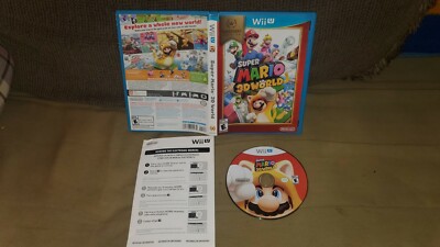 Nintendo Selects: Super Mario 3D World (Nintendo Wii U, 2016) BONUS MARIO HAT!!!