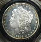 1878-s Morgan Silver Dollar Brilliant Uncirculated Cameo With Mirrors Obverse