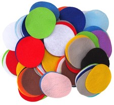 100 PCS Mixed Color Assortment Craft Felt Circles 3 Inch DIY Sewing Patchwork