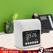 Employee Attendance Punch Time Clock Payroll Recorder LCD Machine with 50 Cards