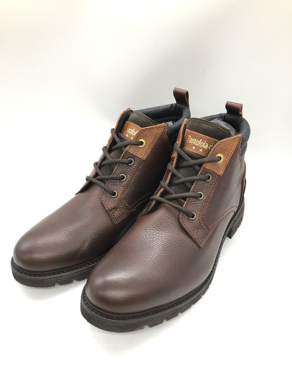 PANTOFOLA D’ORO Pantofola d'Òro uomo stivali stivaletti stringati vera pelle marrone 42 euro