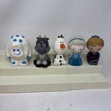 Disney Store FROZEN 5 piece Bathtub Bath Toy Set Swimming Pool Fun Used