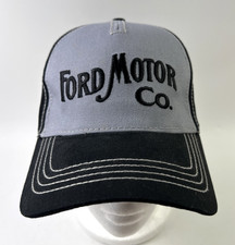 Ford Motor Company Hat Black Gray Stitched Adjustable Baseball Cap One Size Ford Motor Company Hat Black Gray Stitched Adjustable Baseball Cap One Size