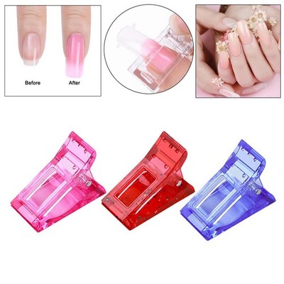 Set 10 Stück Polygel Schnellaufbau Nagel Tips Clips Finger