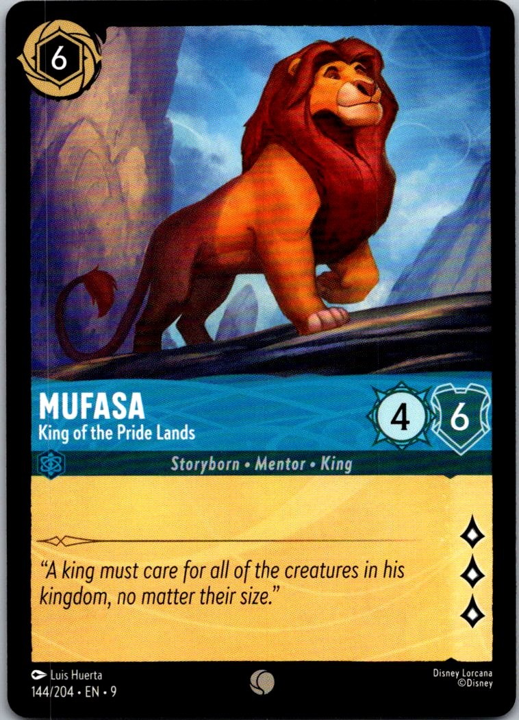 Lorcana Mufasa - King of the Pride Lands Common Fabled Normal 144/204 NM