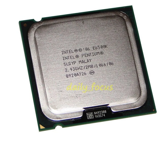 Intel Pentium Dual-Core E6500K 2.93 GHz 2 cores LGA775 SLGYP CPU Processor - Image 3 of 3