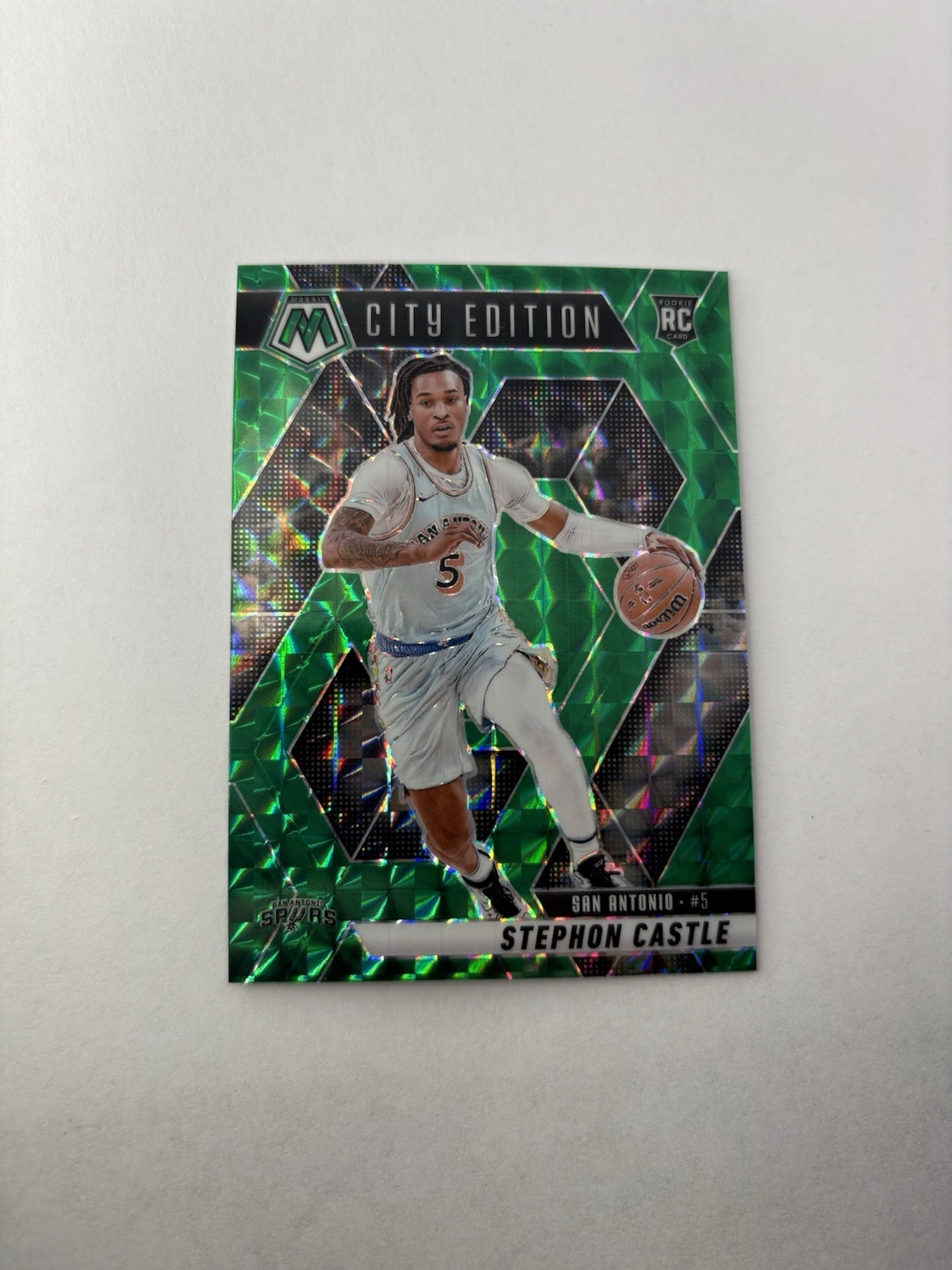 2024-25 Mosaic - City Edition Stephon Castle #290 Green Mosaic Prizm (RC) Rookie