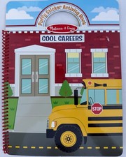 Melissa  Doug Reusable Puffy Sticker Activity Book Cool Careers Age 3-4