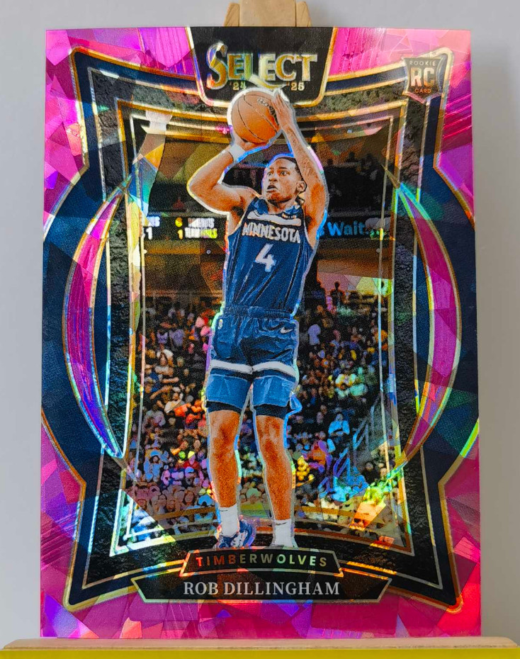 Rob Dillingham 2024-25 Panini Select 46/99 Concourse Purple Cracked Ice RC #84