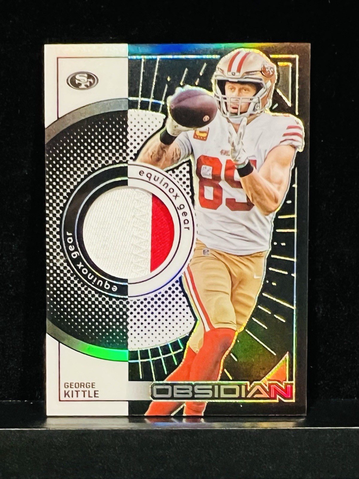 2022 Panini Obsidian George Kittle Equinox Gear Player Worn Patch /25 #EG-GKI