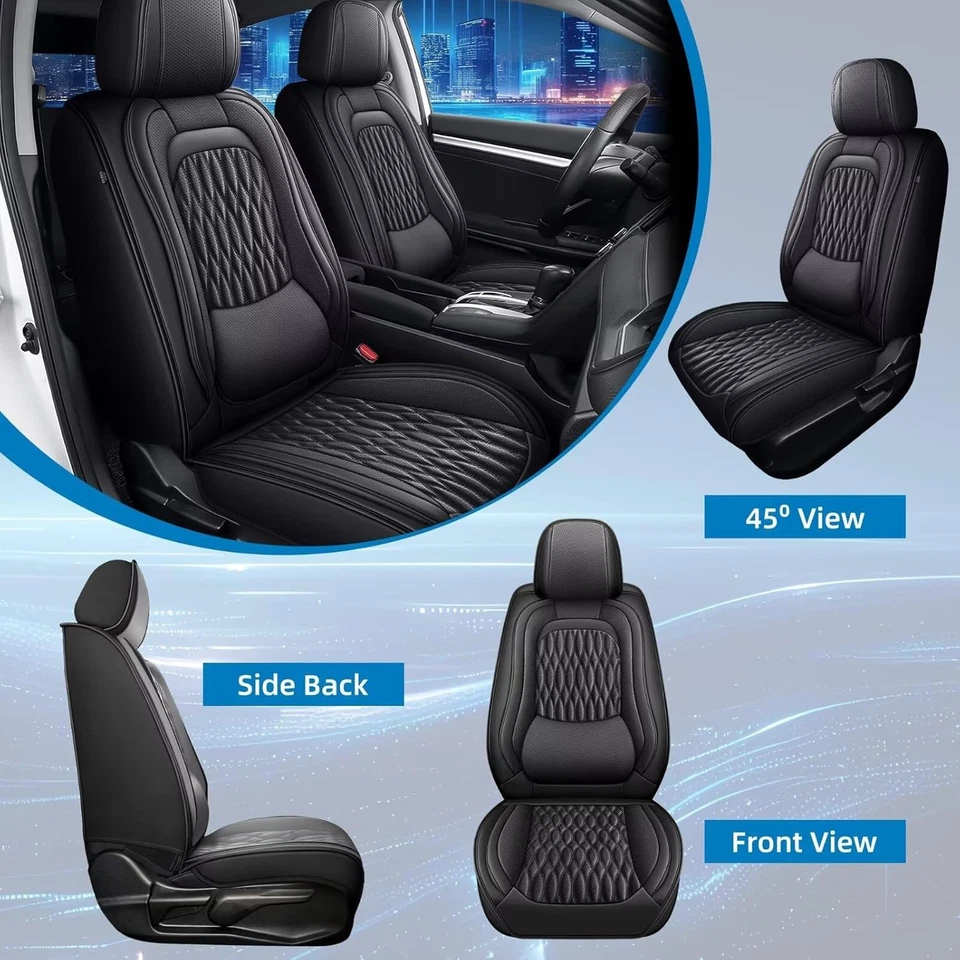 Car Seat Covers For Honda Ridgeline 2006-2025 Faux Leather Waterproof (2 Seat) Foto 2 de 4