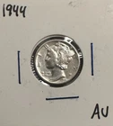 1944-P Mercury Dime Uncirculated Coin  90% Silver AU