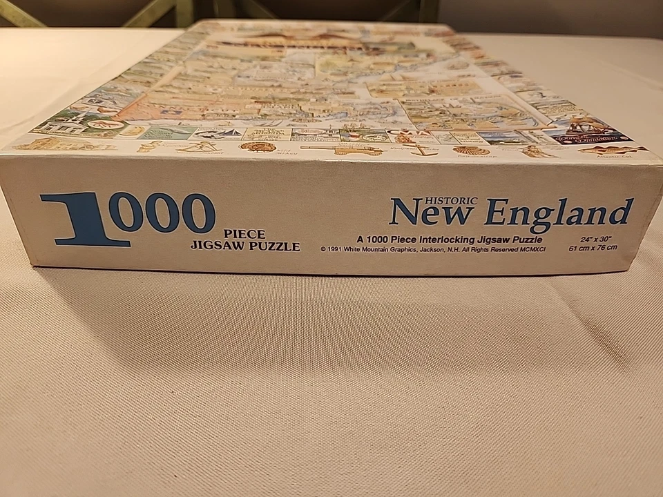 Rompecabezas White Mountain Historic New England - 1000 piezas rompecabezas vintage 1991 Foto 2 de 3