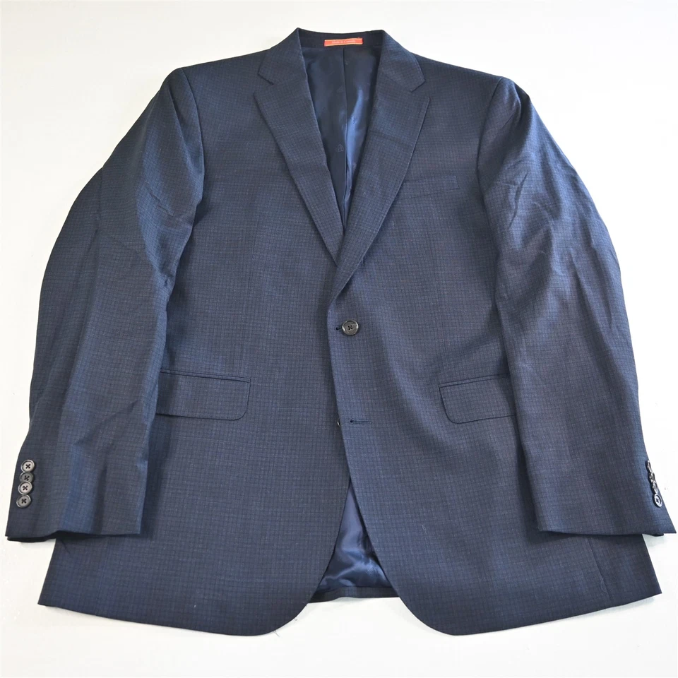 Daniel Cremieux 44L 36x30 Azul Cuadros 100% Lana Nantes Hombres Chaqueta Pantalones Traje Foto 2 de 4