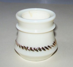 Antique White Custard Glass Toothpick Holder