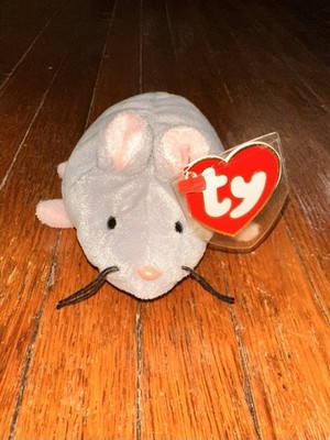 TY Trap Beanie Baby Mouse 1st Gen Tush Tag 3rd Gen Swing Tag