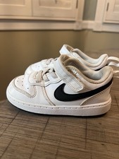 Nike White/Black Nike Court Borough Low sneakers toddler child 8