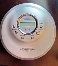 2003 CD-56 Silver Programmable Portable CD Player Durabrand EUC