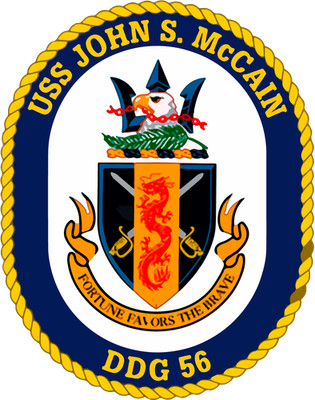 DDG-56 USS John S. McCain  Badge Sticker Decal Arleigh Burke Class Destroyer