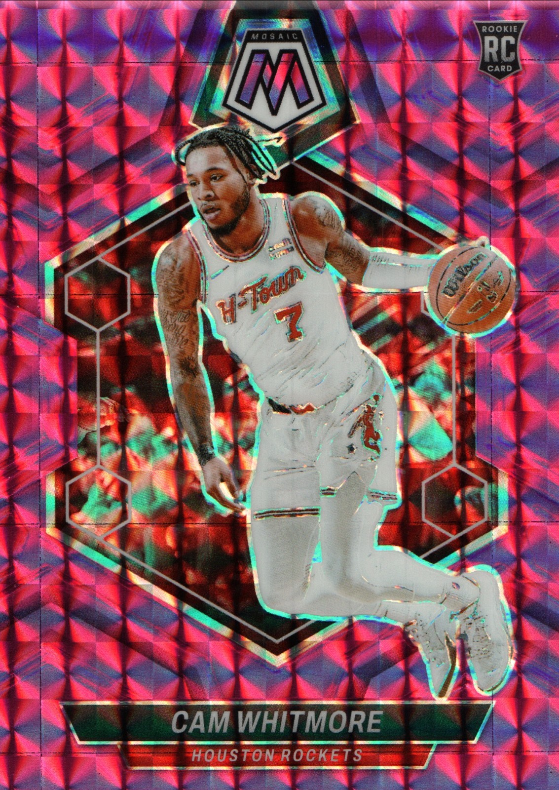 2023-24 Panini Mosaic - Rookies Cam Whitmore #217 Pink Mosaic Prizm /149 (RC)