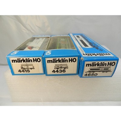 3 Vintage Marklin HO Train Freight Cars 4650 4436 4415 (T60K)