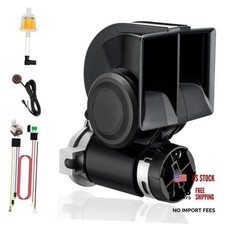 Air Horn Kit with Button 12v Train Horn for Truck black air horn with button