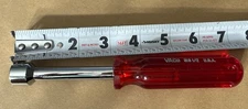 NOS VINTAGE VACO BY KLEIN TOOLS 1pc RED 1/2” SAE NUT-DRIVER S16 RARE SHORT USA