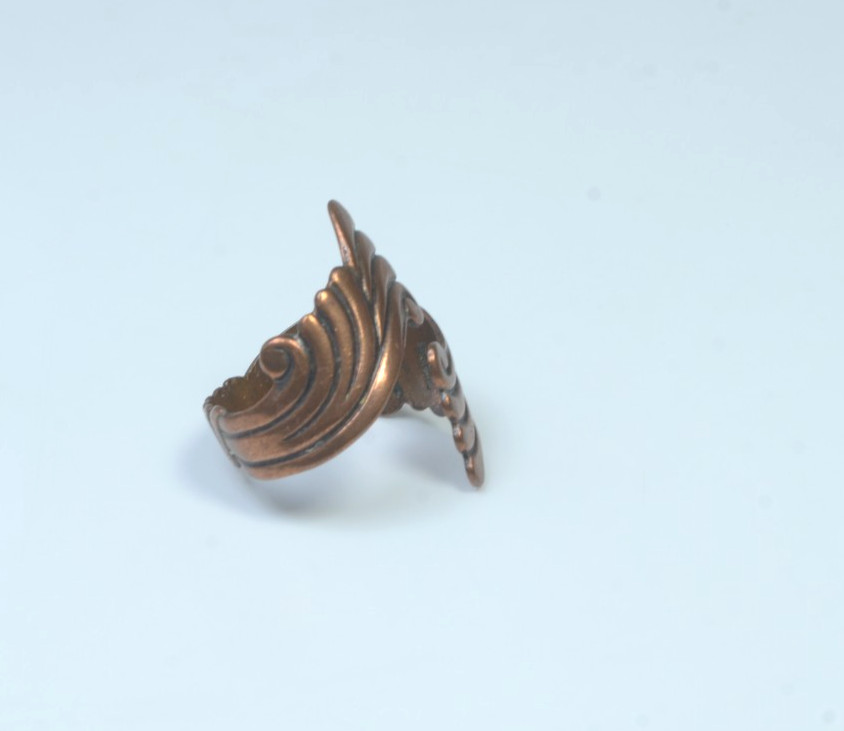 Vintage Adjustable Copper Wrap Ring - image 6