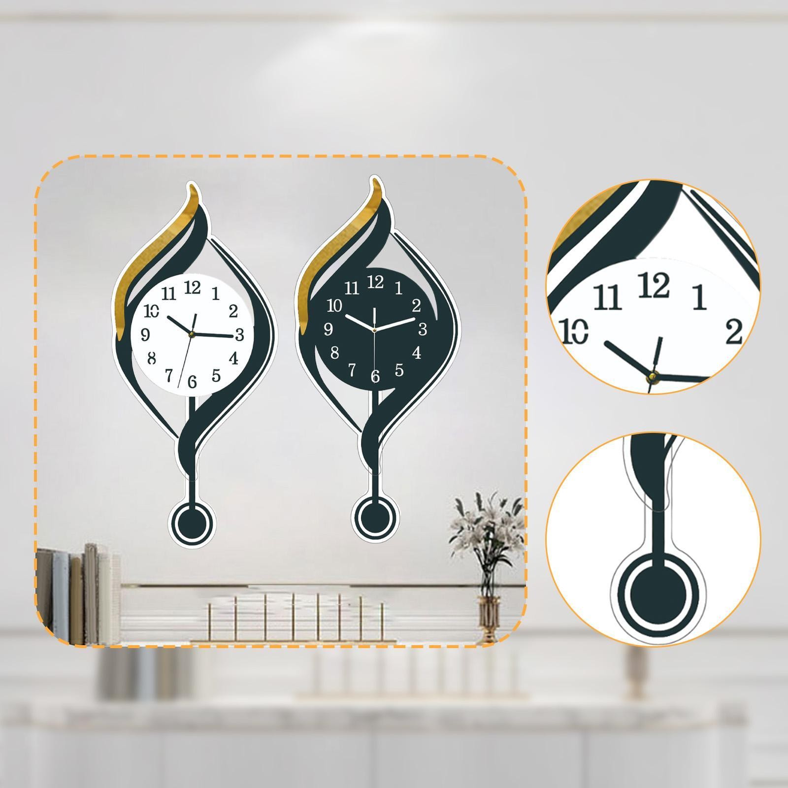 Modern Large Analog Wall Clock with Arabic Numbers for Hotel Home or Bathroom Decor
