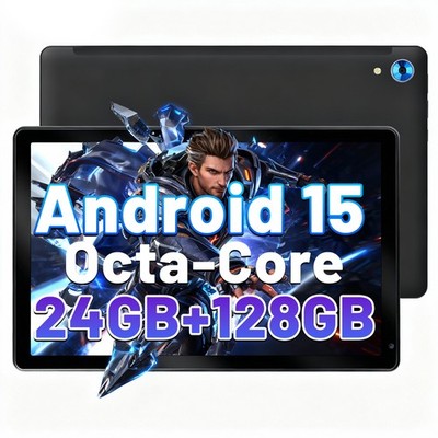 10.1 in Android 15 Tablet Touchscreen Octa-core Processor 24GB RAM + 128GB ROM