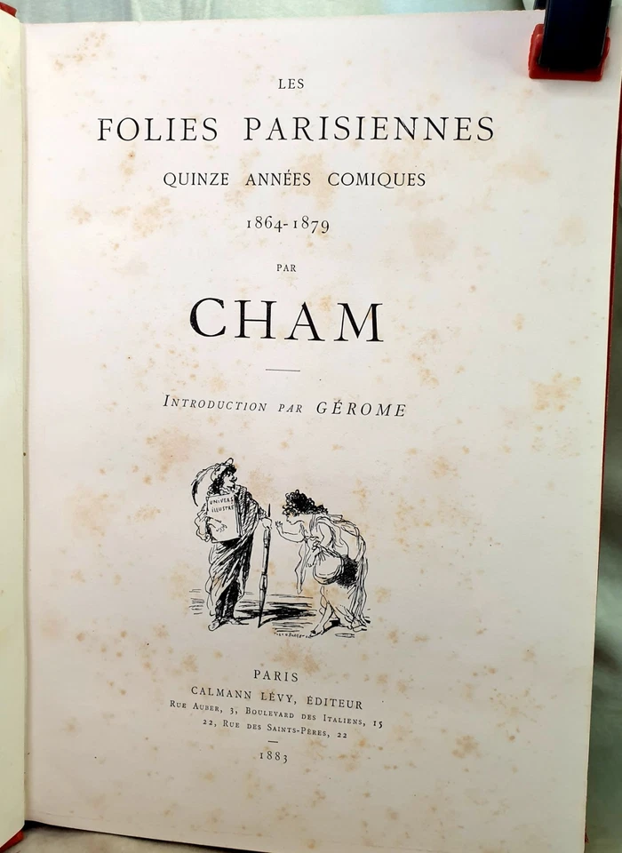 LOT 2 LIVRES ANCIENS 1881, CARICATURES CHAM + GAVARNI, FOLIES & MASCARADES - Photo 4/4