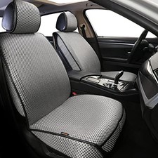 2PCS Luxury Breathable Car Seat Cover,Front Car Seat Front Seat Gray