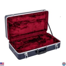 Crossrock Trumpet Case for Bb Horn | Textured Blue Finish with Velvet Interior,