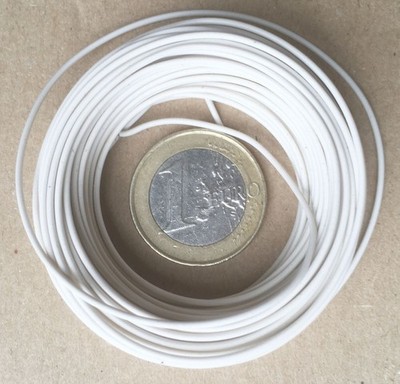 MODELLBAHN/MODELLBAU, KABEL LITZE WEISS zum !!! ENTSORGUNGSPREIS !!!
