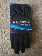 Isotoner Men's Smart Touch Winter Gloves, Medium Black - MSRP 55 New In Package