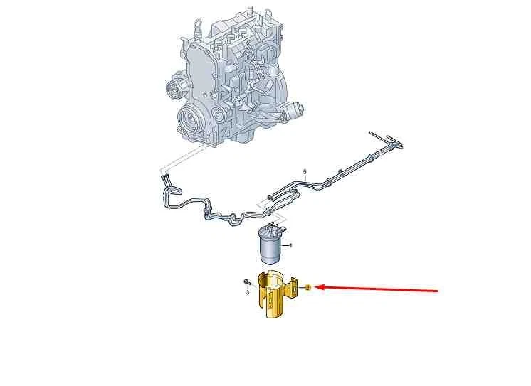 Volkswagen AMAROK MK2 FUEL FILTER HOLDER 2HJ201503 NEW GENUINE - Image 2 of 3