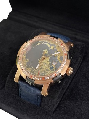 Constantin Weisz Rose Gold Men's Date Automatic World Dial Watch - Limited to 49